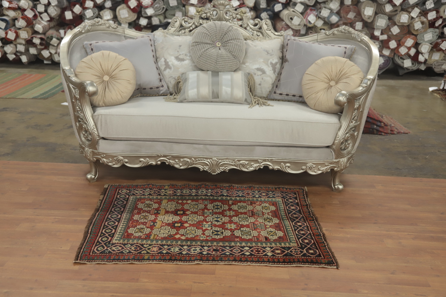 Pre-1900 Antique Vegetable Dye Kazak Oriental Rug 3x4