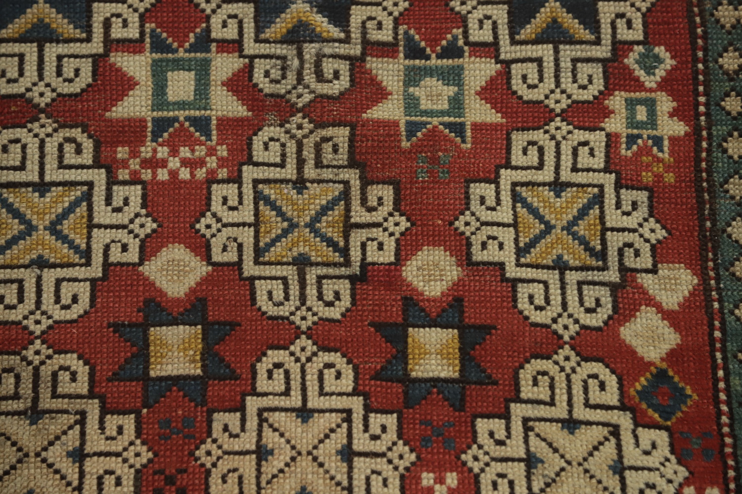 Pre-1900 Antique Vegetable Dye Kazak Oriental Rug 3x4
