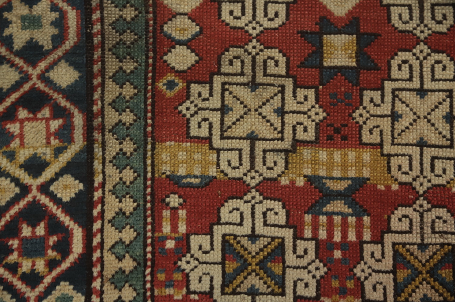 Pre-1900 Antique Vegetable Dye Kazak Oriental Rug 3x4