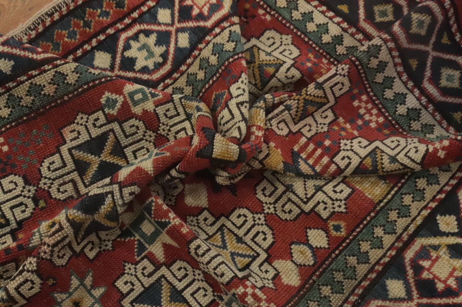Pre-1900 Antique Vegetable Dye Kazak Oriental Rug 3x4