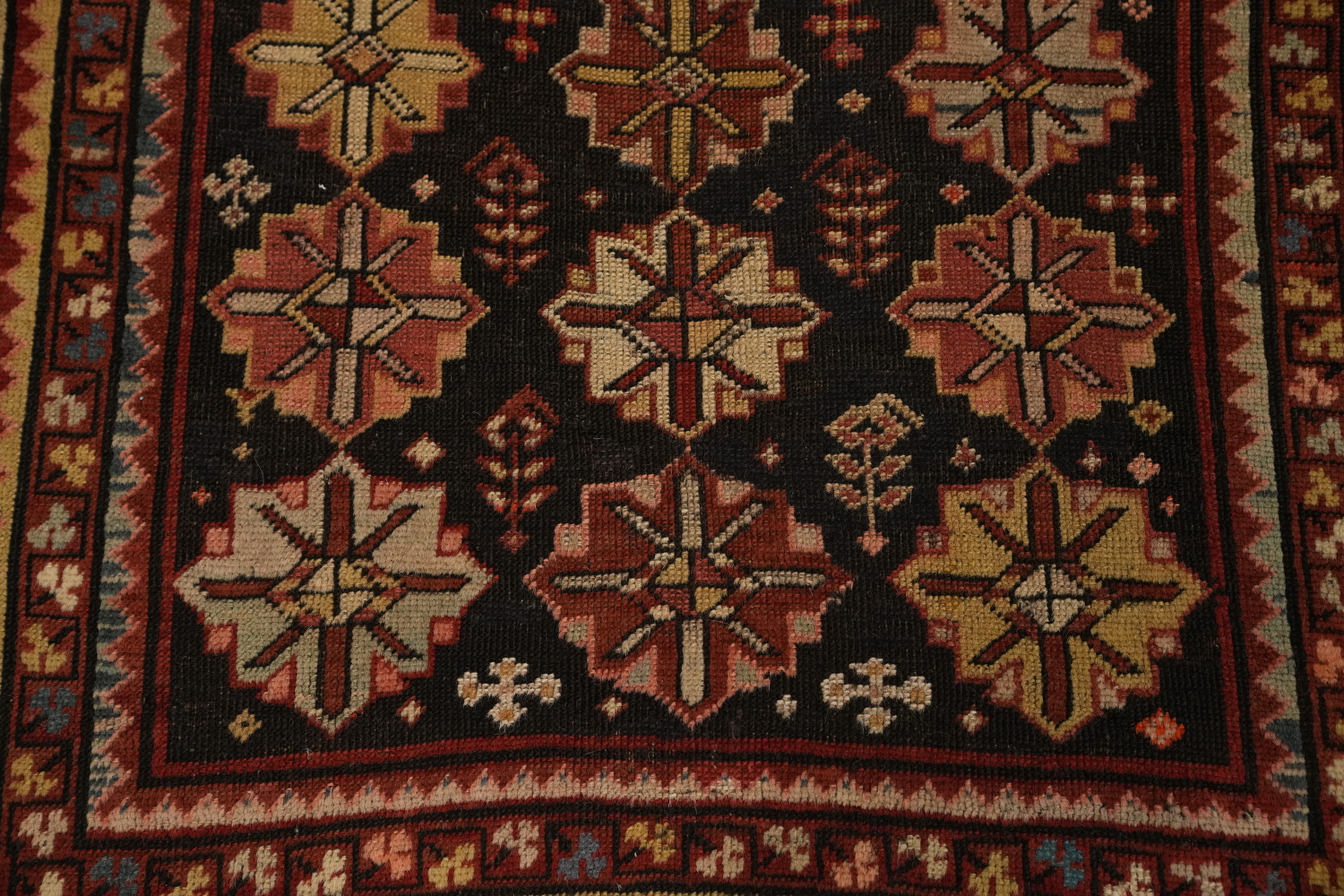 Pre-1900 Antique Vegetable Dye Kazak Oriental Rug 4x8