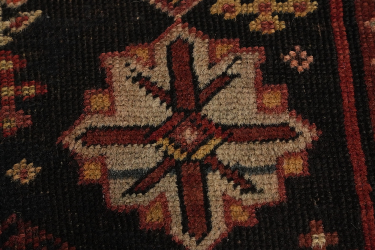 Pre-1900 Antique Vegetable Dye Kazak Oriental Rug 4x8