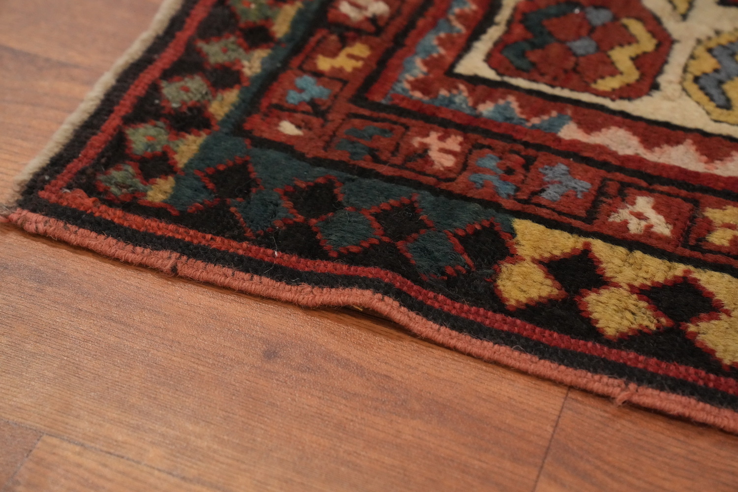 Pre-1900 Antique Vegetable Dye Kazak Oriental Rug 4x8