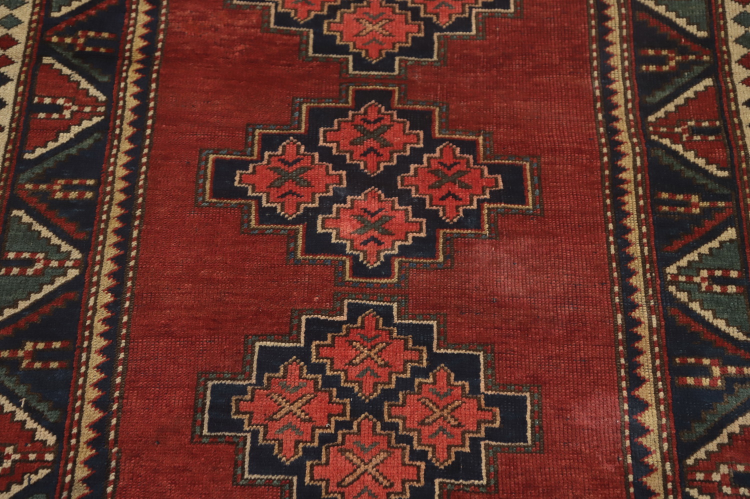 Pre-1900 Antique Kazak Vegetable Dye Rug 3x4