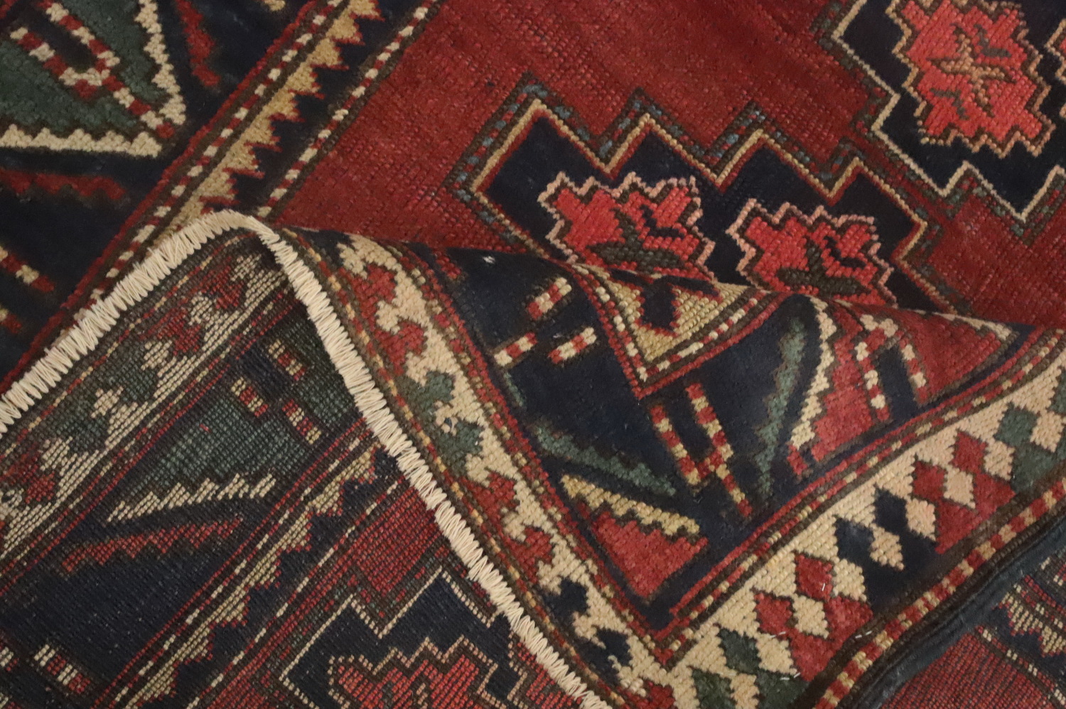 Pre-1900 Antique Kazak Vegetable Dye Rug 3x4