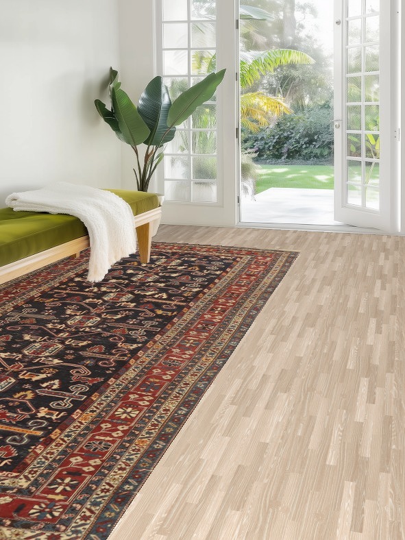 Pre-1900 Antique Shirvan Vegetable Dye Area Rug 5x10