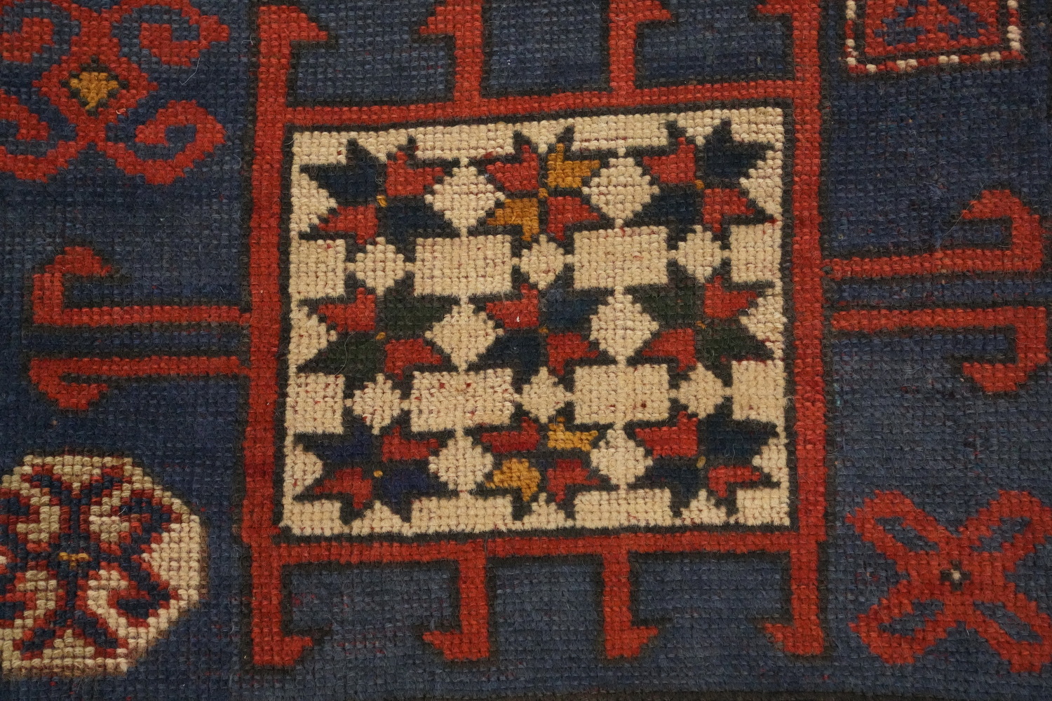 Pre-1900 Antique Kazak Vegetable Dye Rug 5x7