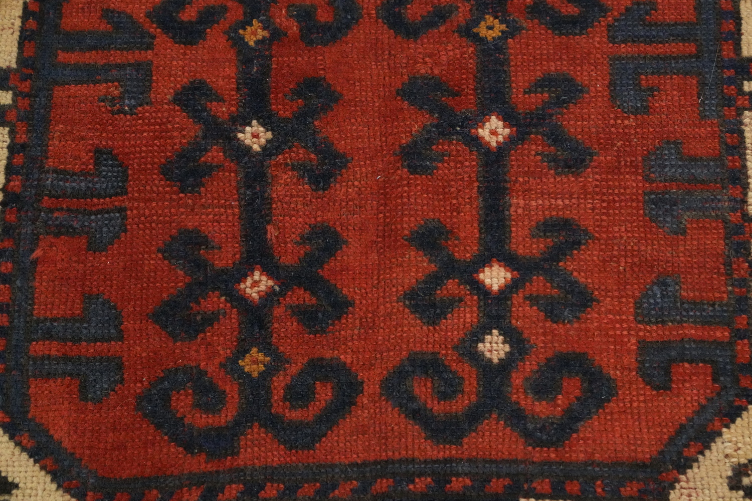 Pre-1900 Antique Kazak Vegetable Dye Rug 5x7