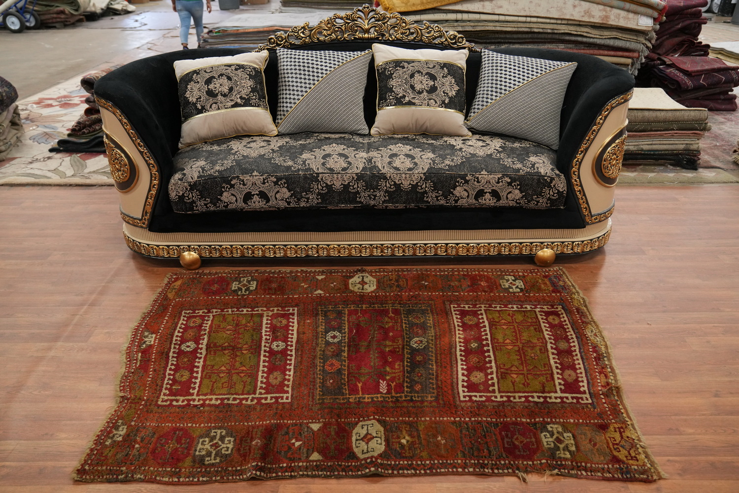 Pre-1900 Antique Kazak Oriental Rug 4x6