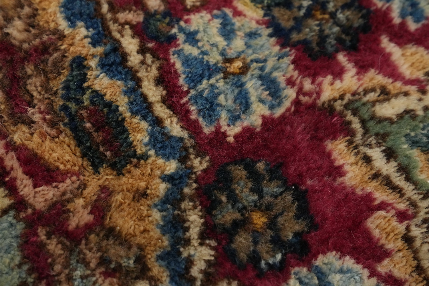 Antique Kerman Vegetable Dye Persian Large Rug 12x19