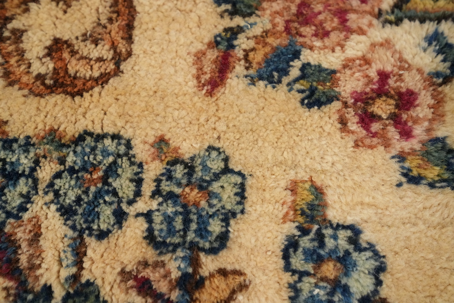 Antique Kerman Vegetable Dye Persian Large Rug 12x19