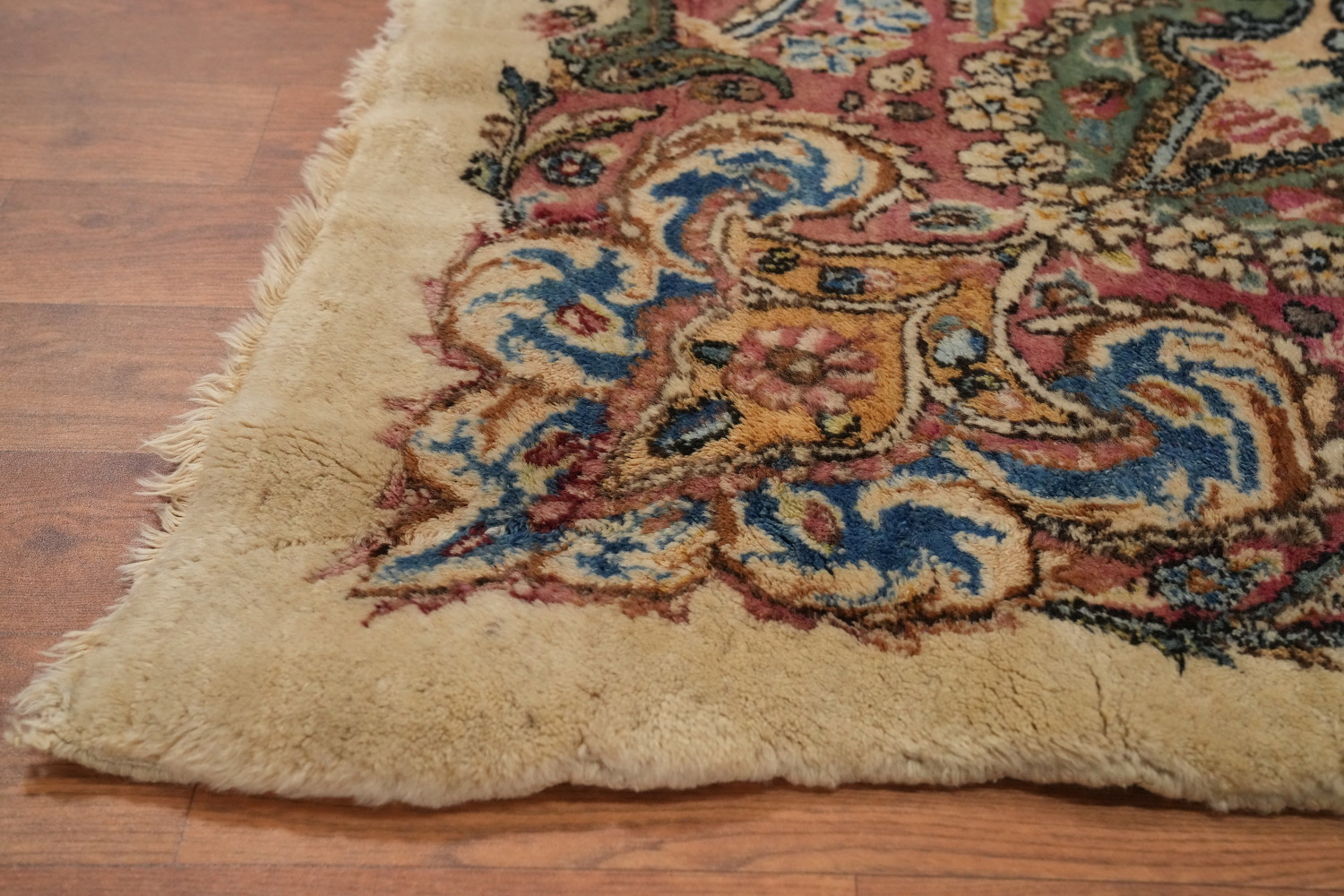 Antique Kerman Vegetable Dye Persian Large Rug 12x19