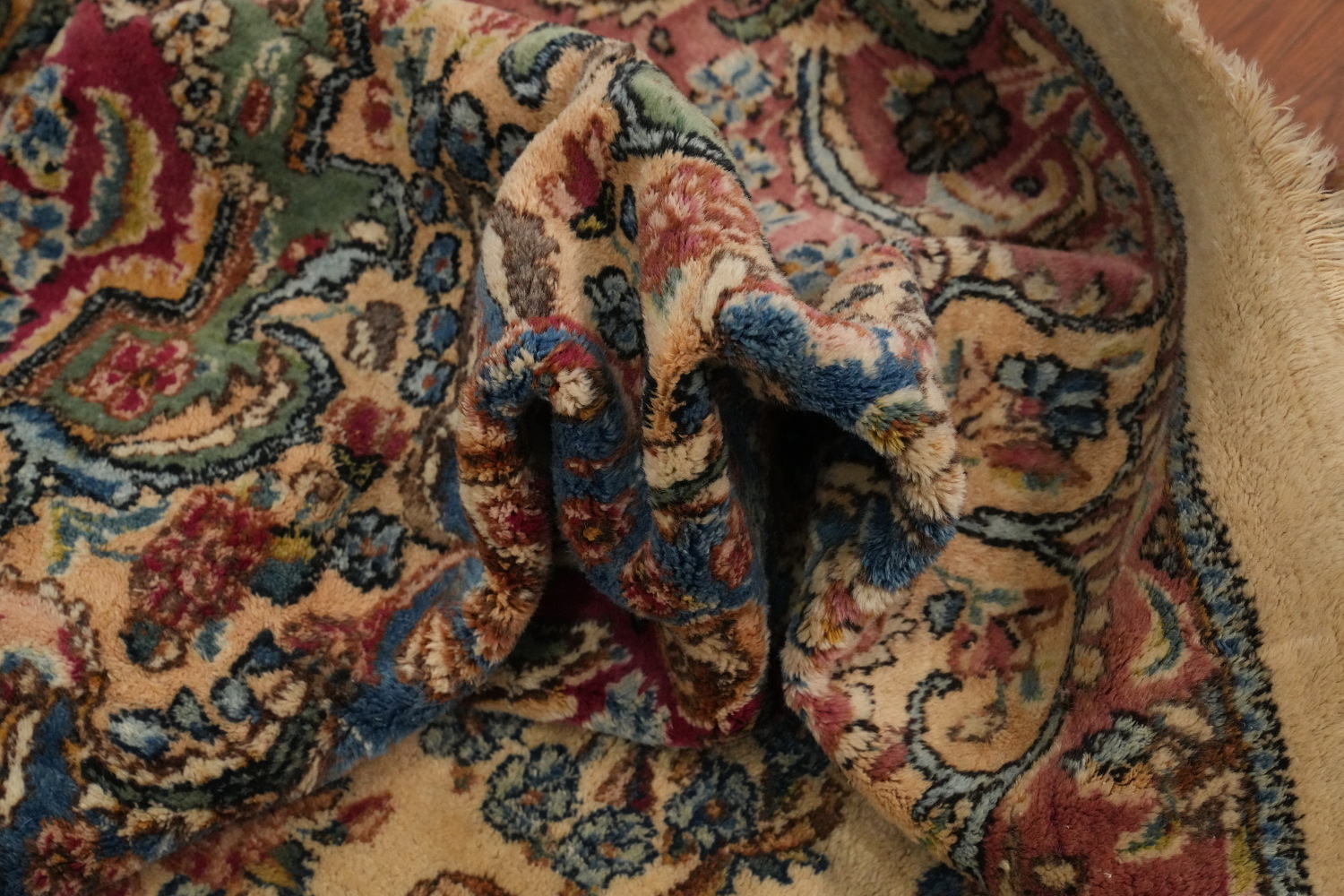 Antique Kerman Vegetable Dye Persian Large Rug 12x19