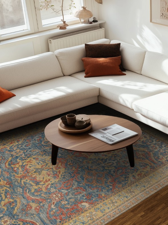 Vegetable Dye Oushak Living Room Area Rug 7x10