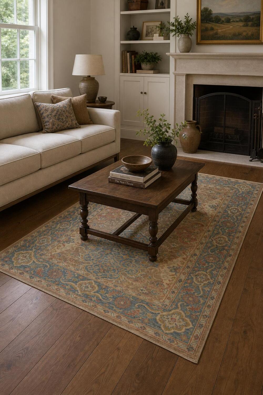 Vegetable Dye Ziegler Oriental Rug 5x7