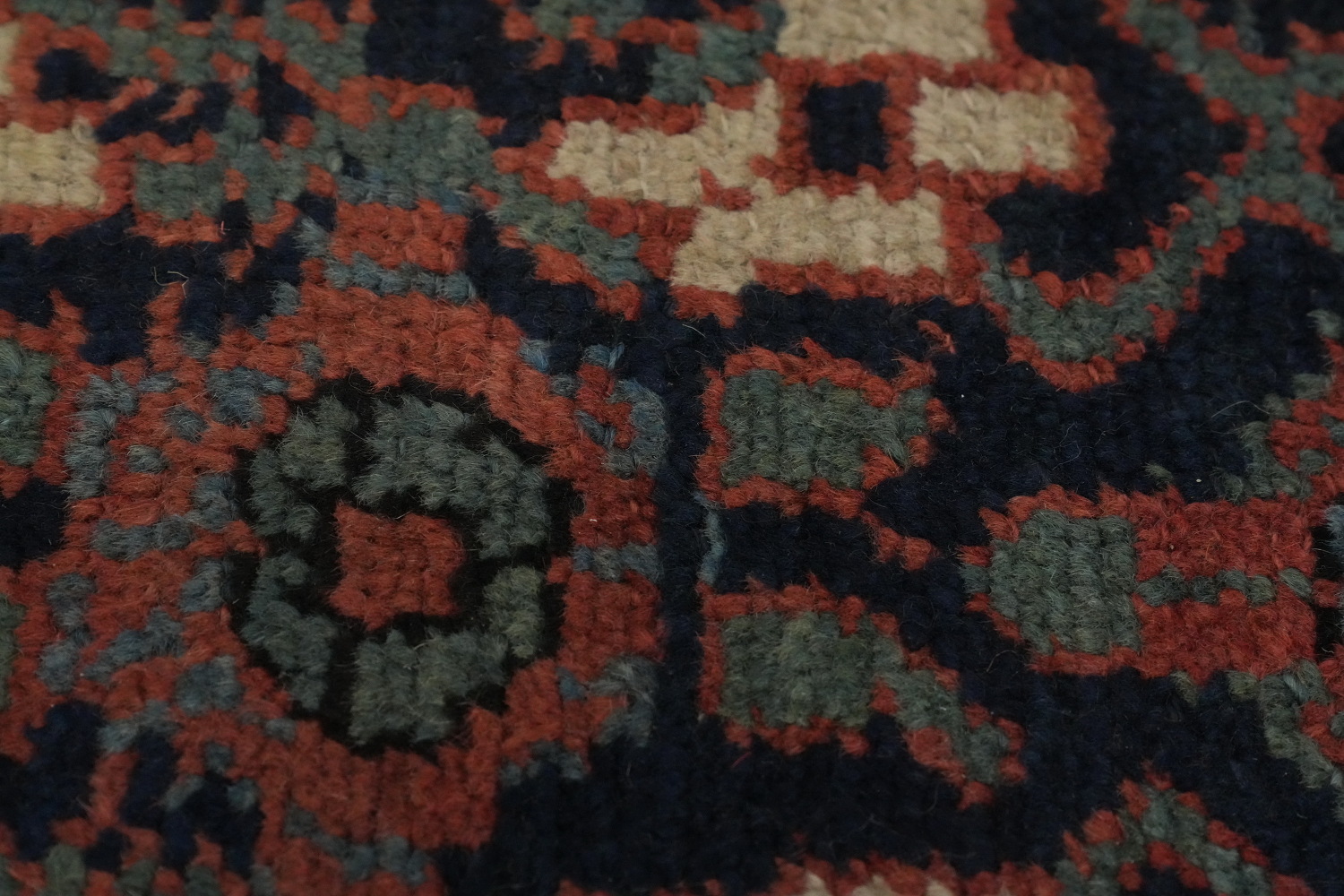 Antique Vegetable Dye Heriz Serapi Persian Area Rug 5x13