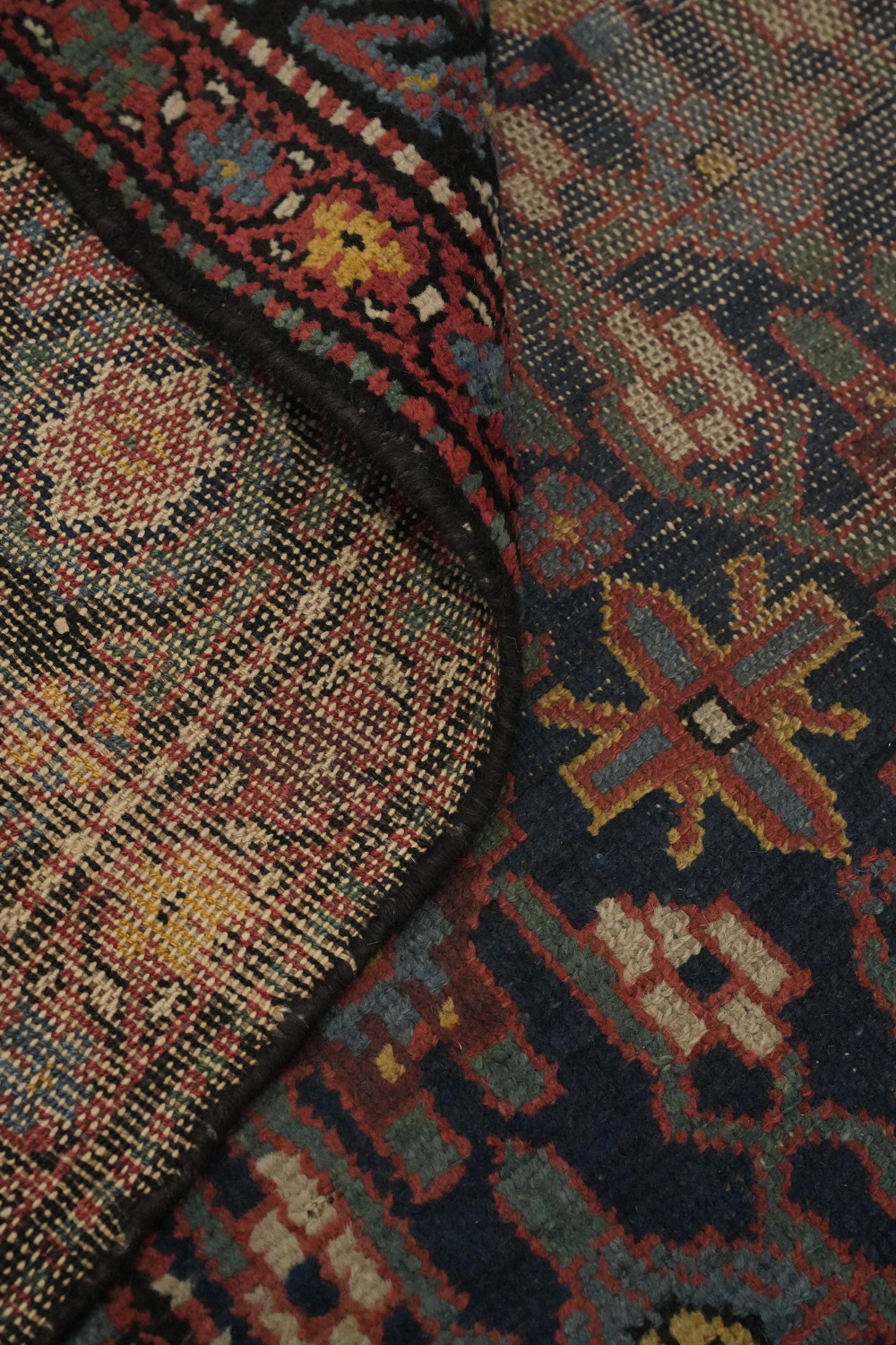 Antique Vegetable Dye Heriz Serapi Persian Area Rug 5x13