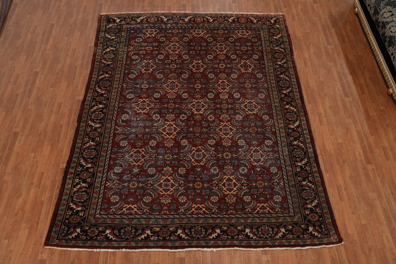 Antique Vegetable Dye Mahal Persian Area Rug 9x12