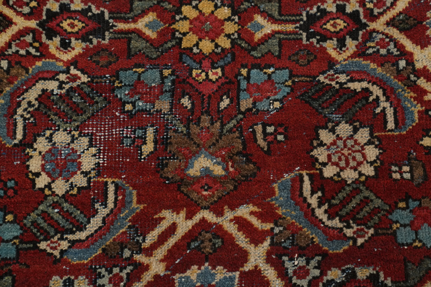 Antique Vegetable Dye Mahal Persian Area Rug 9x12