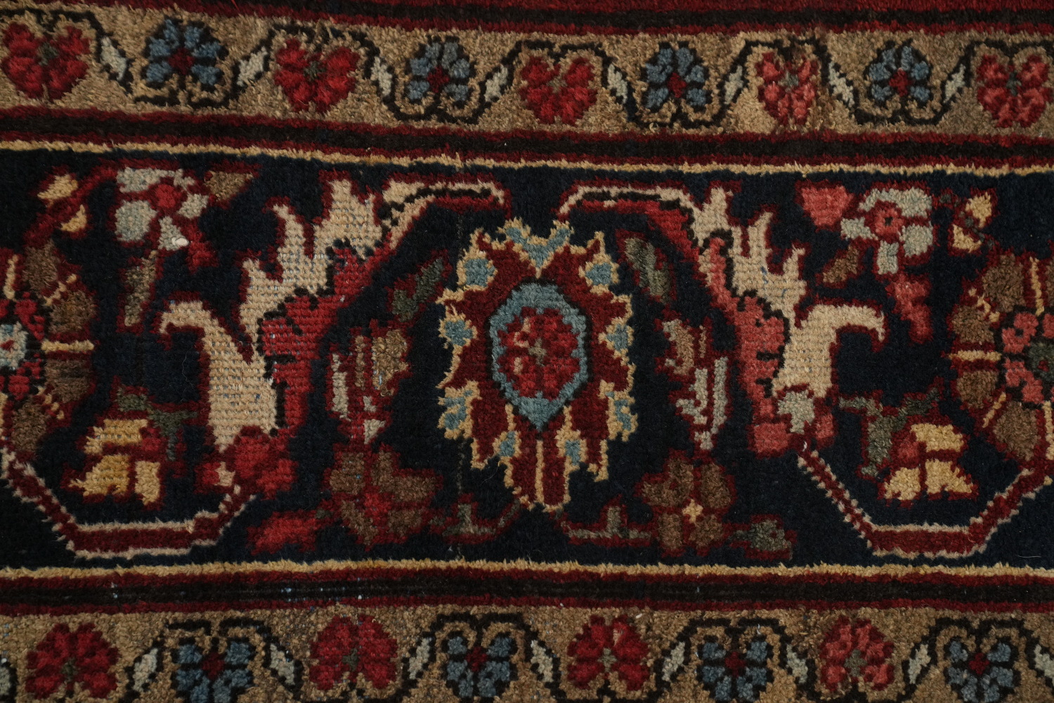Antique Vegetable Dye Mahal Persian Area Rug 9x12