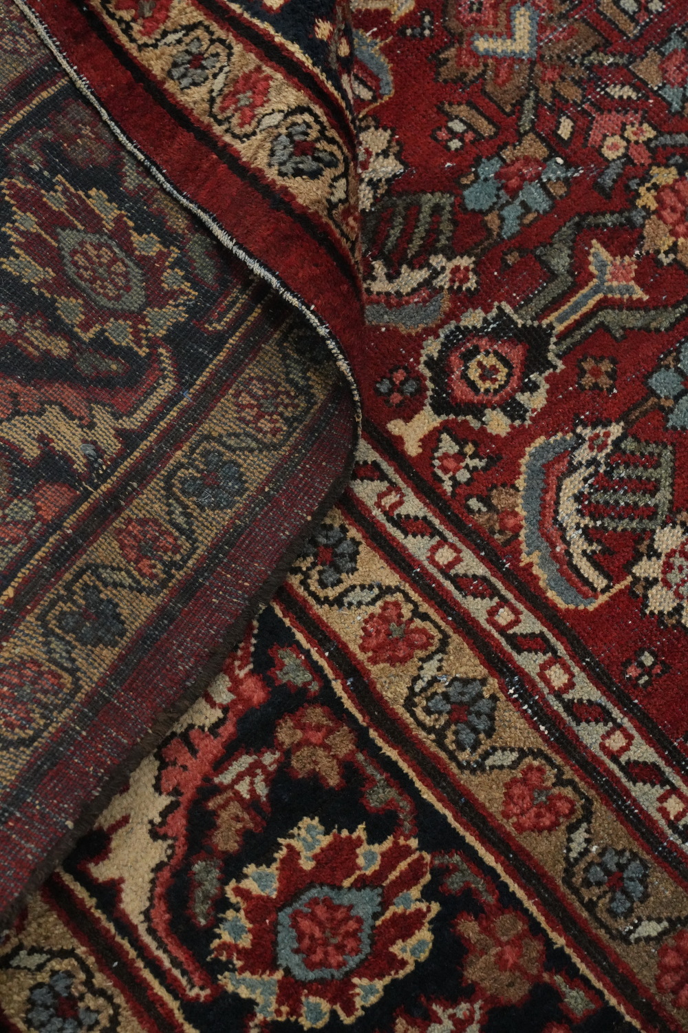Antique Vegetable Dye Mahal Persian Area Rug 9x12