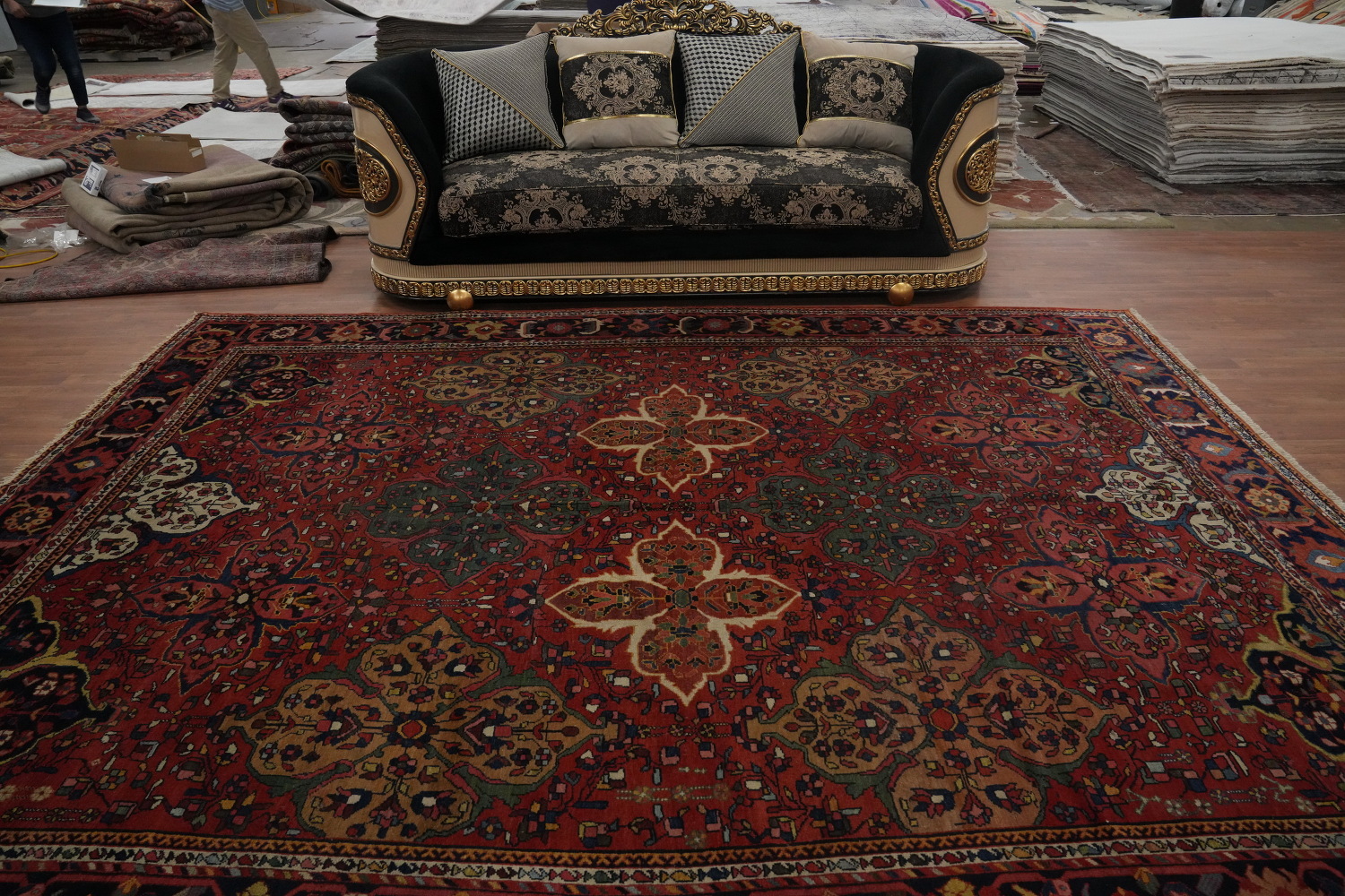 Pre-1900 Antique Vegetable Dye Bakhtiari Persian Rug 9x12