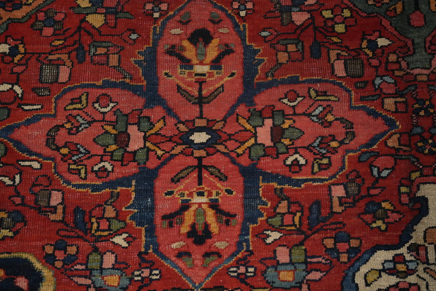 Pre-1900 Antique Vegetable Dye Bakhtiari Persian Rug 9x12
