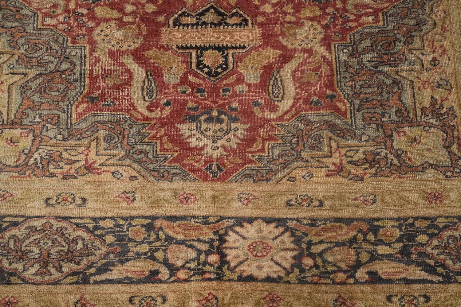 Pre-1900 Antique 100% Silk Hereke Vegetable Dye Rug 4x6