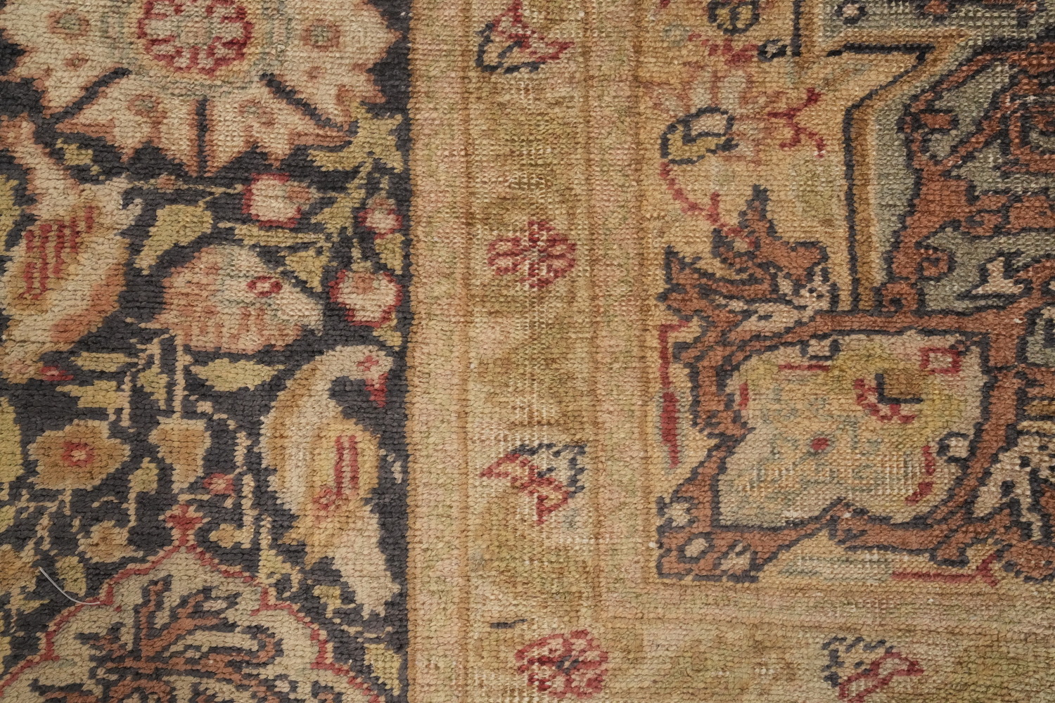 Pre-1900 Antique 100% Silk Hereke Vegetable Dye Rug 4x6
