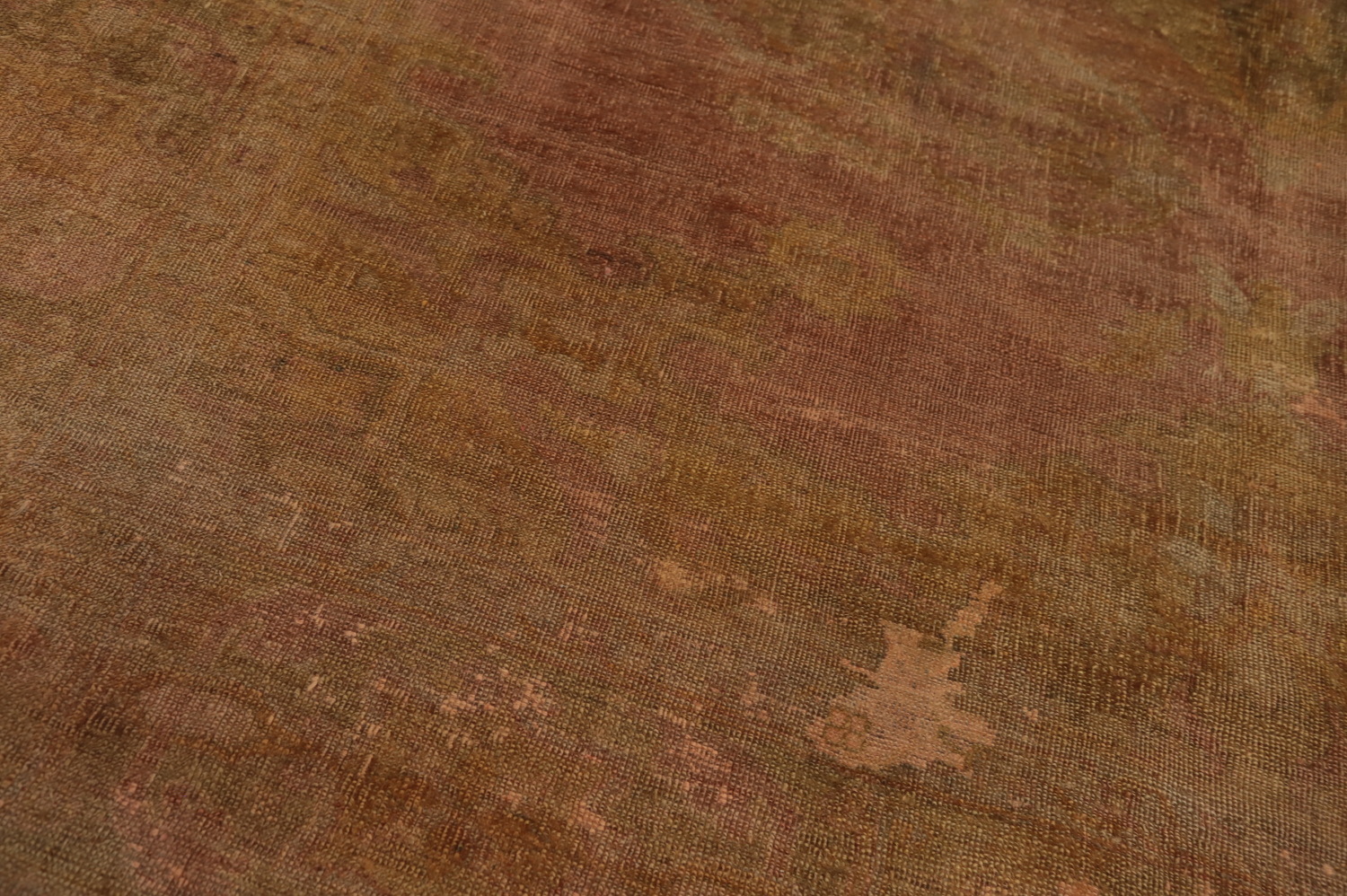 Pre-1900 Antique Oushak Vegetable Dye Area Rug 10x12