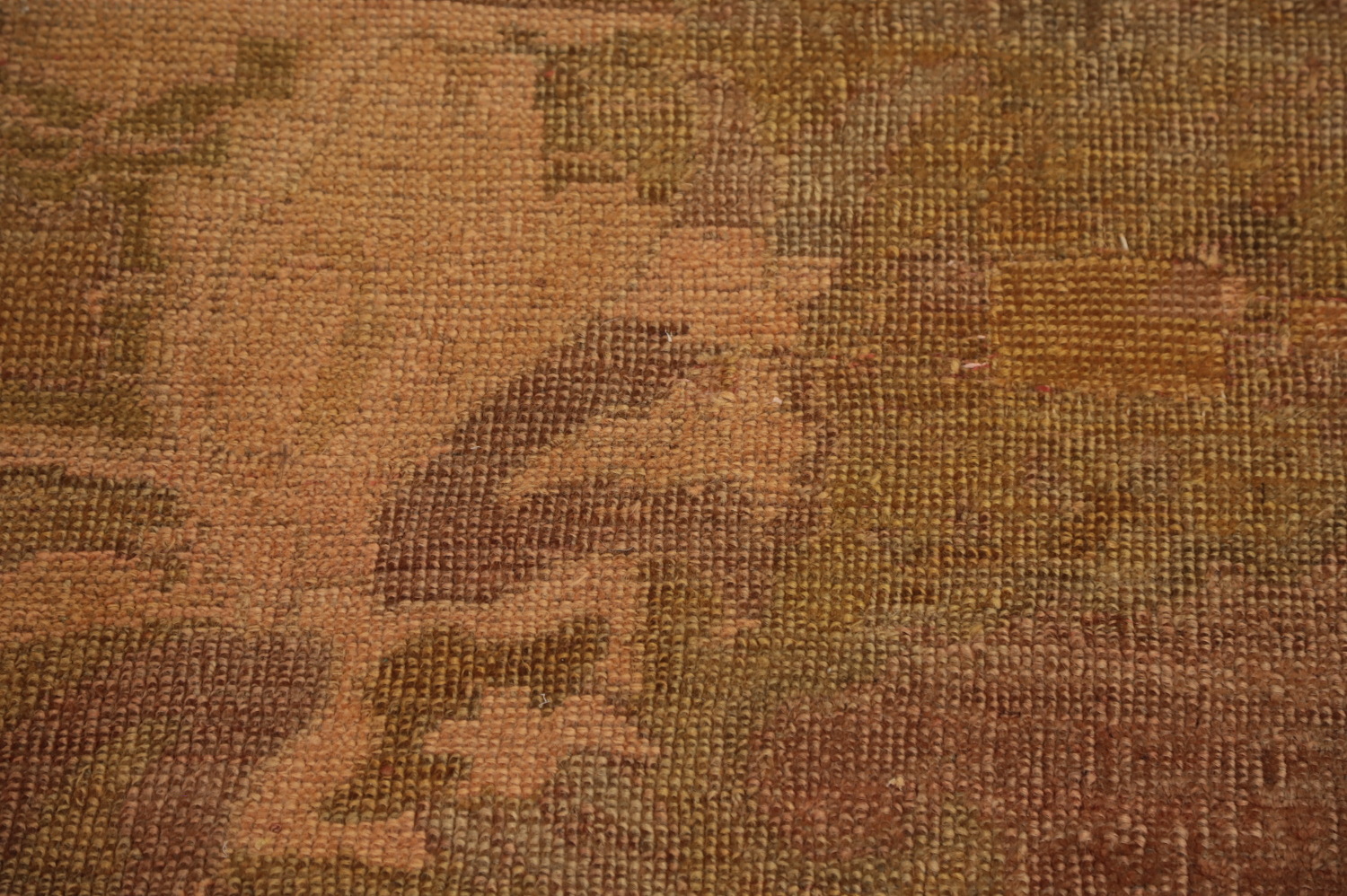Pre-1900 Antique Oushak Vegetable Dye Area Rug 10x12