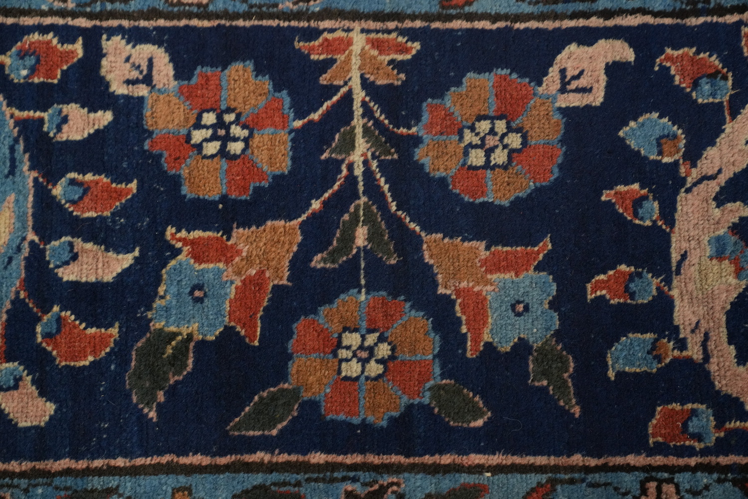 Pre-1900 Antique Sarouk Vegetable Dye Persian Rug 11x16