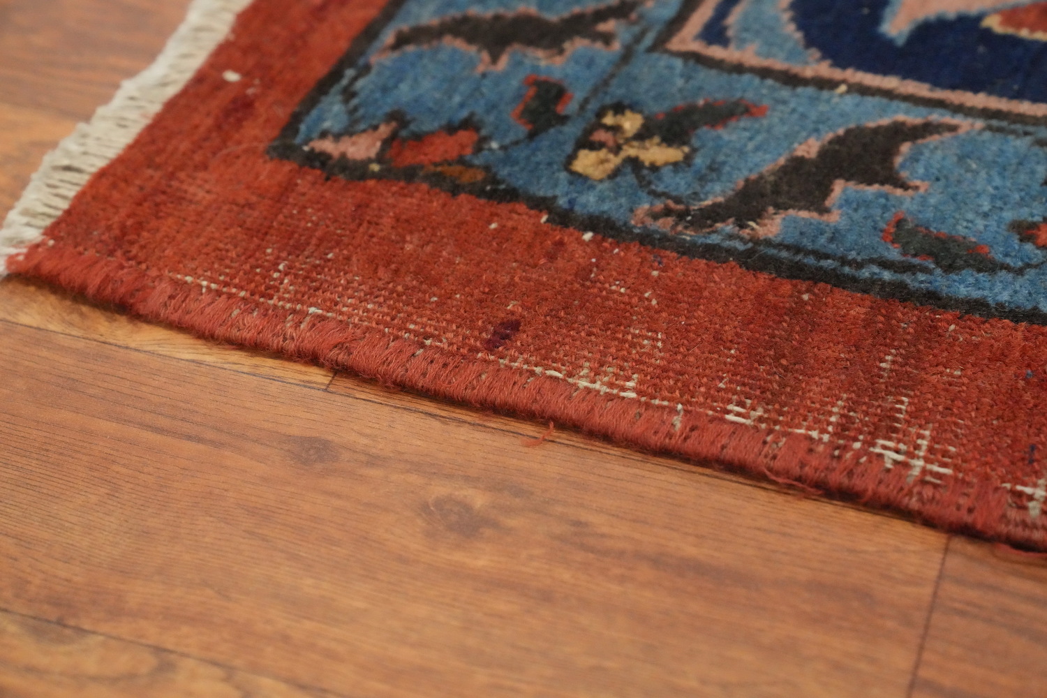 Pre-1900 Antique Sarouk Vegetable Dye Persian Rug 11x16