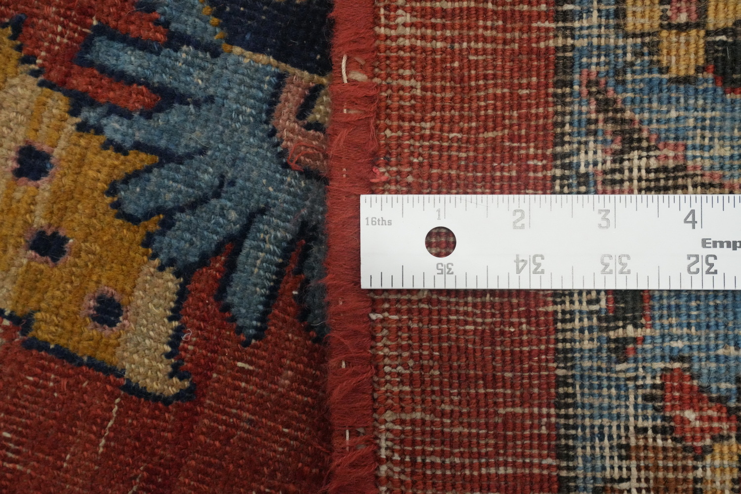 Pre-1900 Antique Sarouk Vegetable Dye Persian Rug 11x16