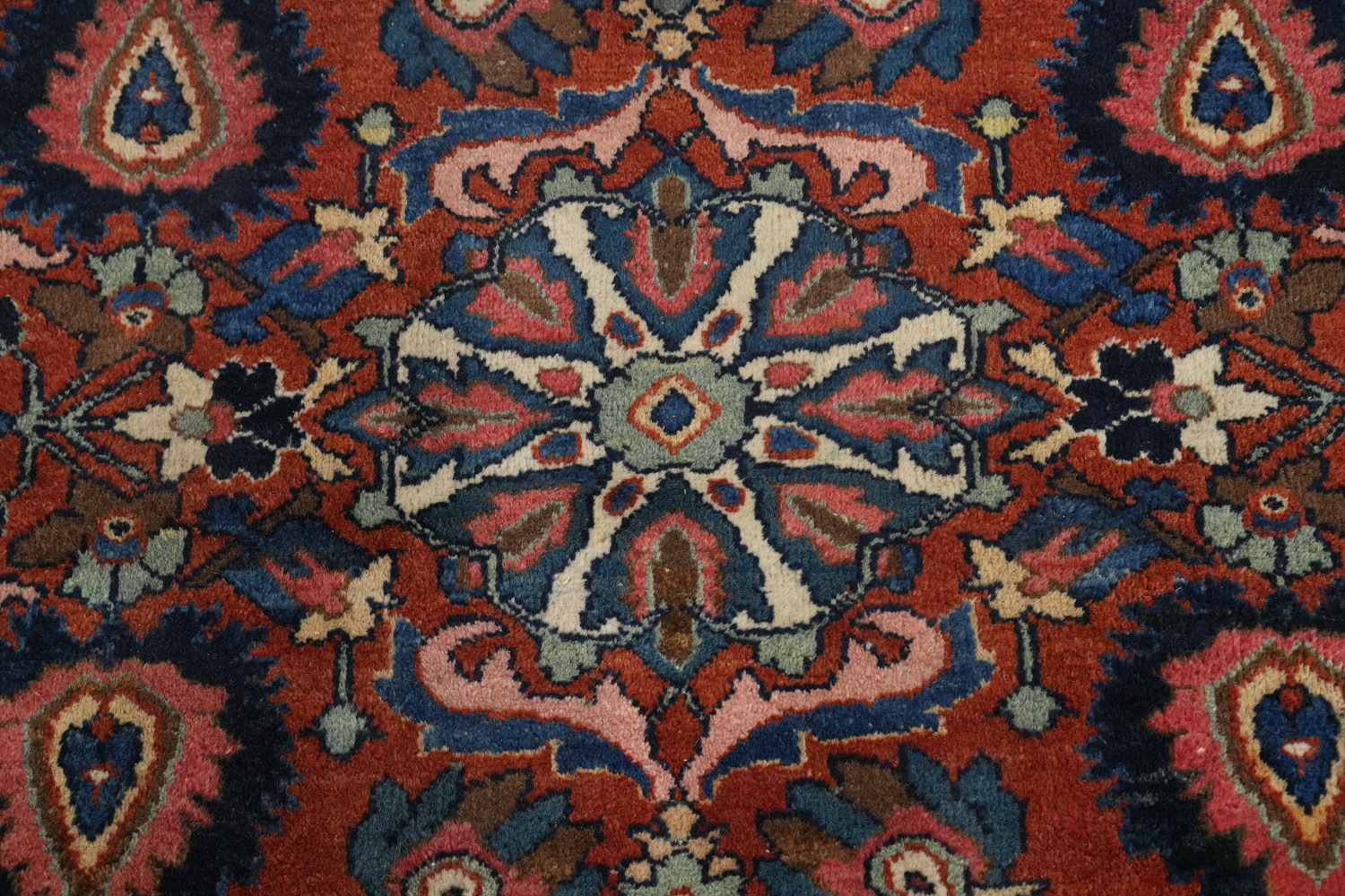 Pre-1900 Vegetable Dye Sultanabad Persian Large Rug 13x16