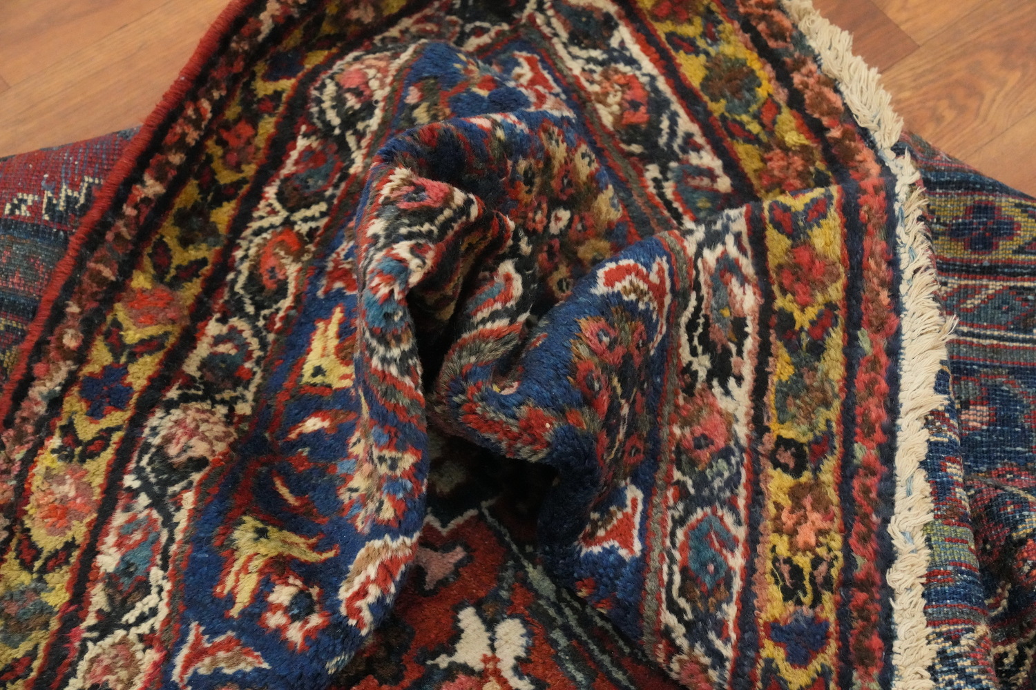 Pre-1900 Vegetable Dye Sultanabad Persian Large Rug 13x16