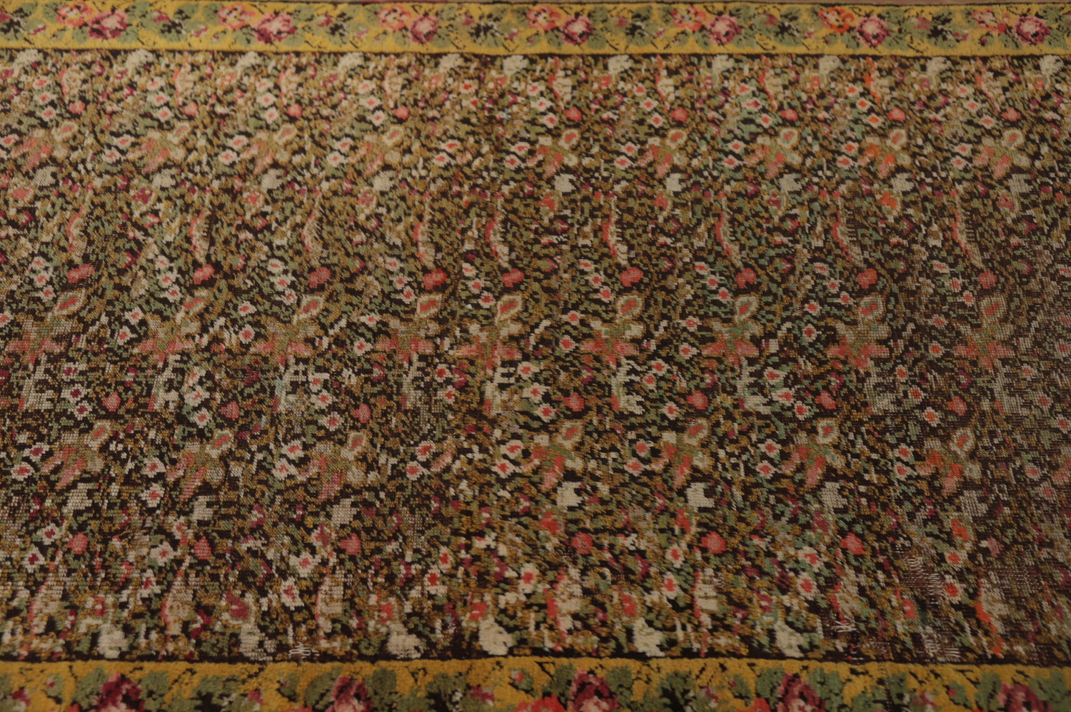 Pre-1900 Vegetable Dye Bakhtiari Persian Runner Rug 3x15