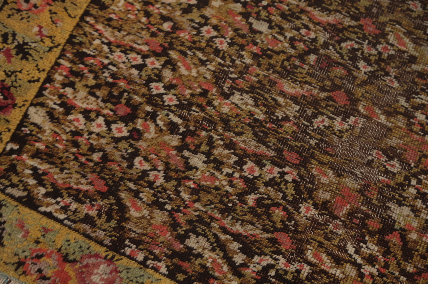 Pre-1900 Vegetable Dye Bakhtiari Persian Runner Rug 3x15