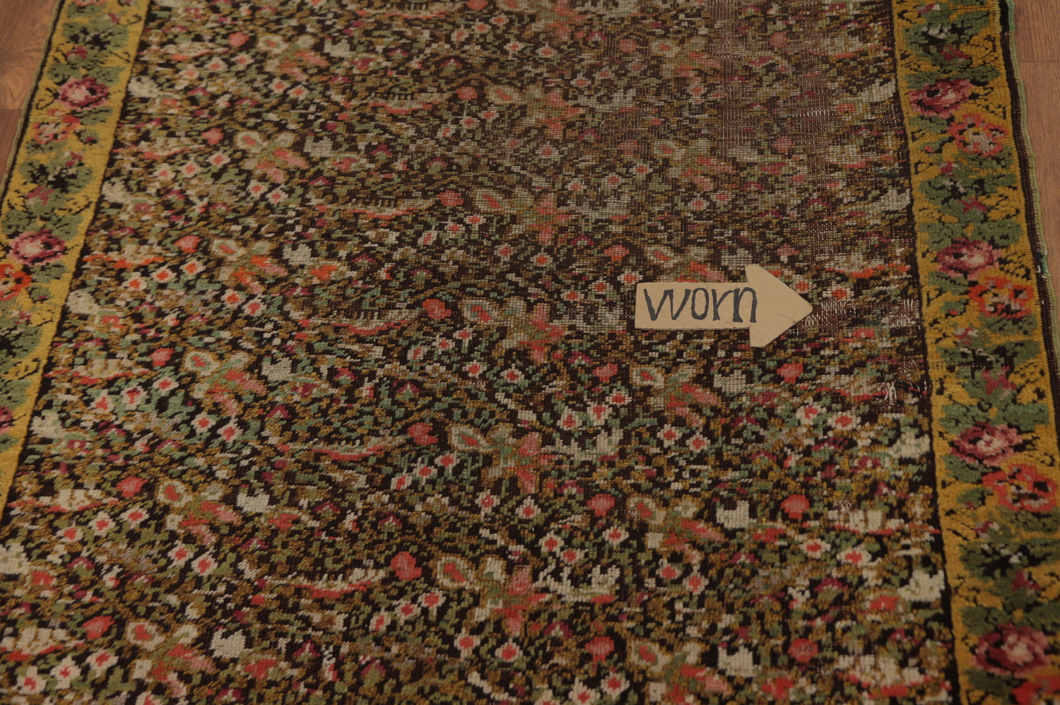 Pre-1900 Vegetable Dye Bakhtiari Persian Runner Rug 3x15