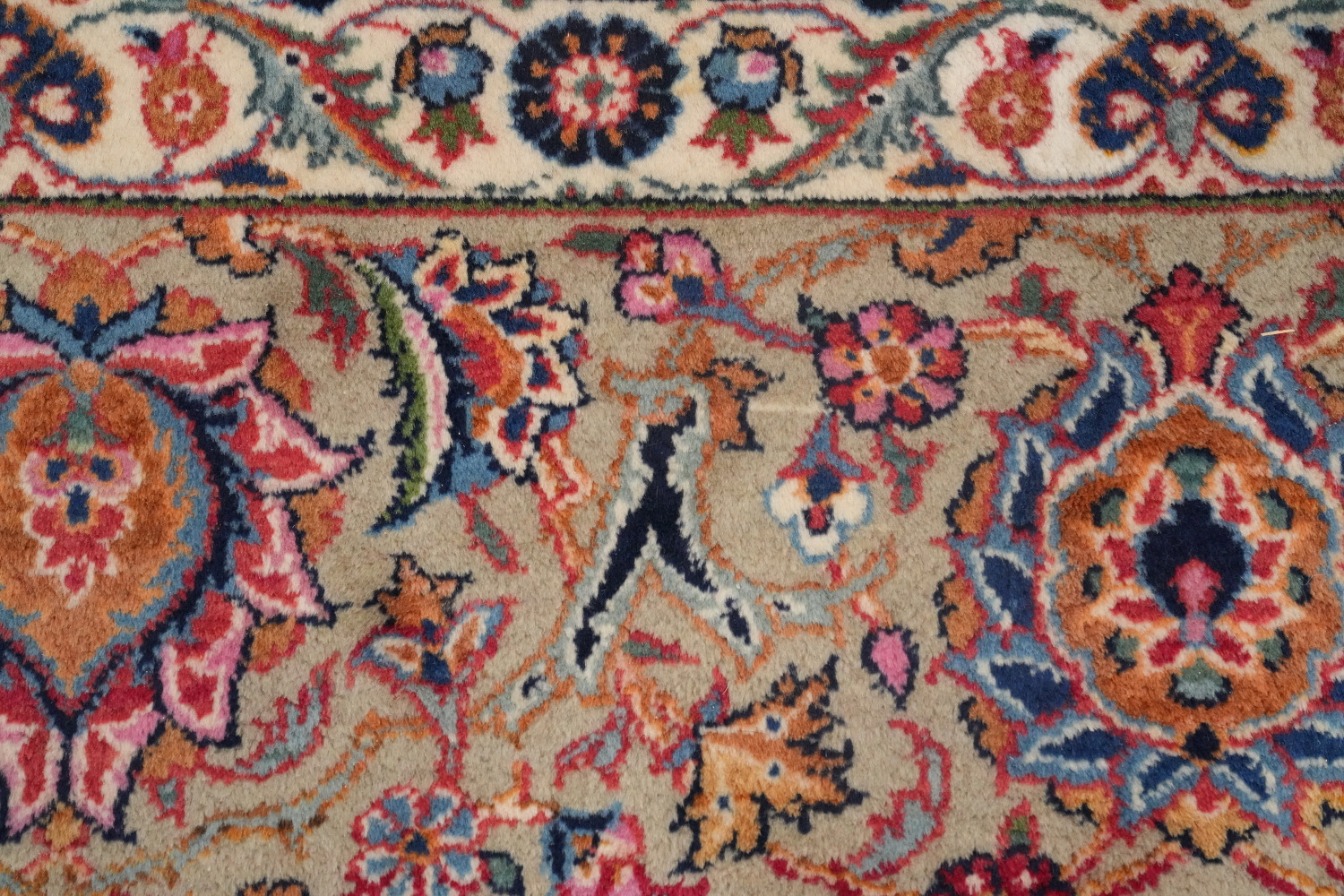 Antique Floral Tabriz Persian Area Rug 7x10