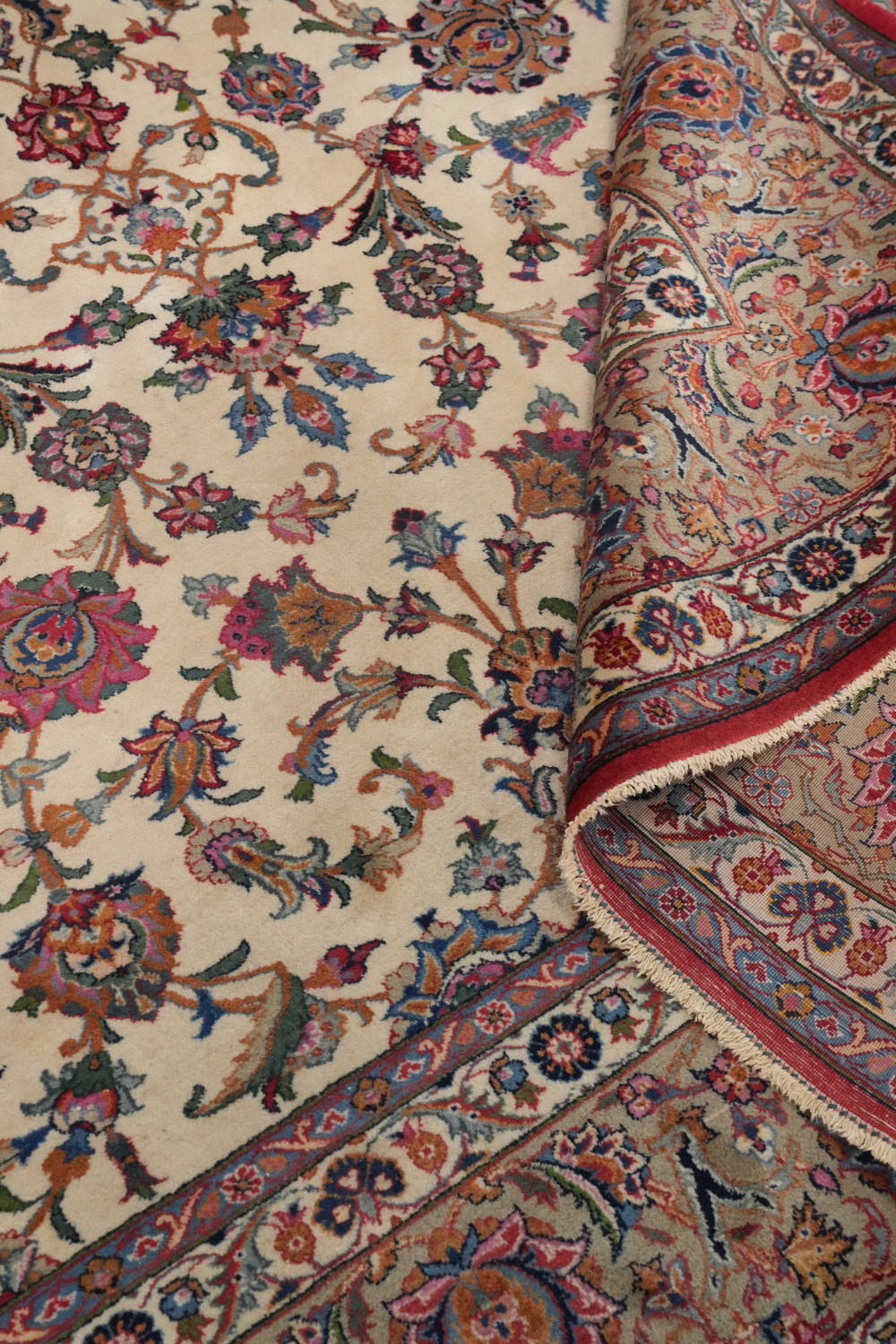 Antique Floral Tabriz Persian Area Rug 7x10