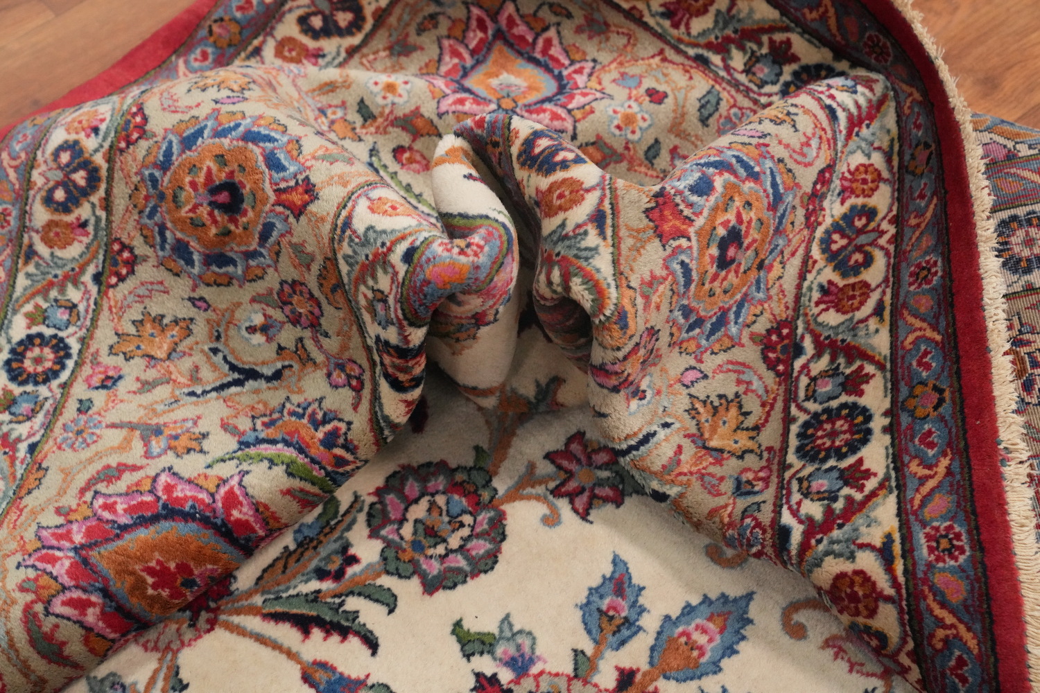 Antique Floral Tabriz Persian Area Rug 7x10