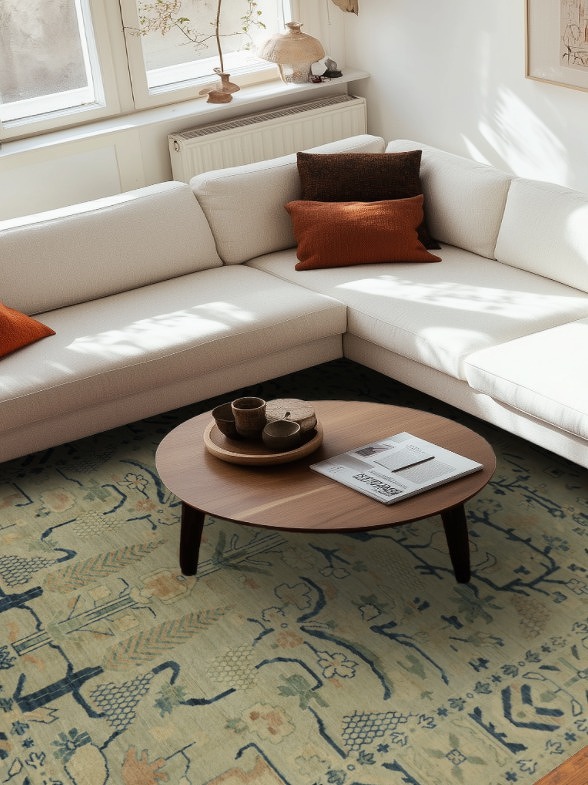 Vegetable Dye Ziegler Room Size Area Rug 8x10