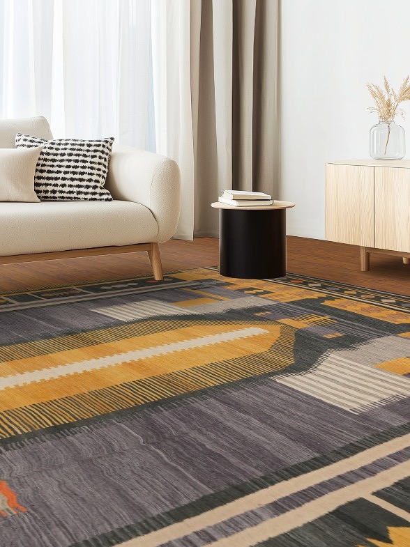 Vintage Inspired Tribal Kilim Large Area Rug 10x13