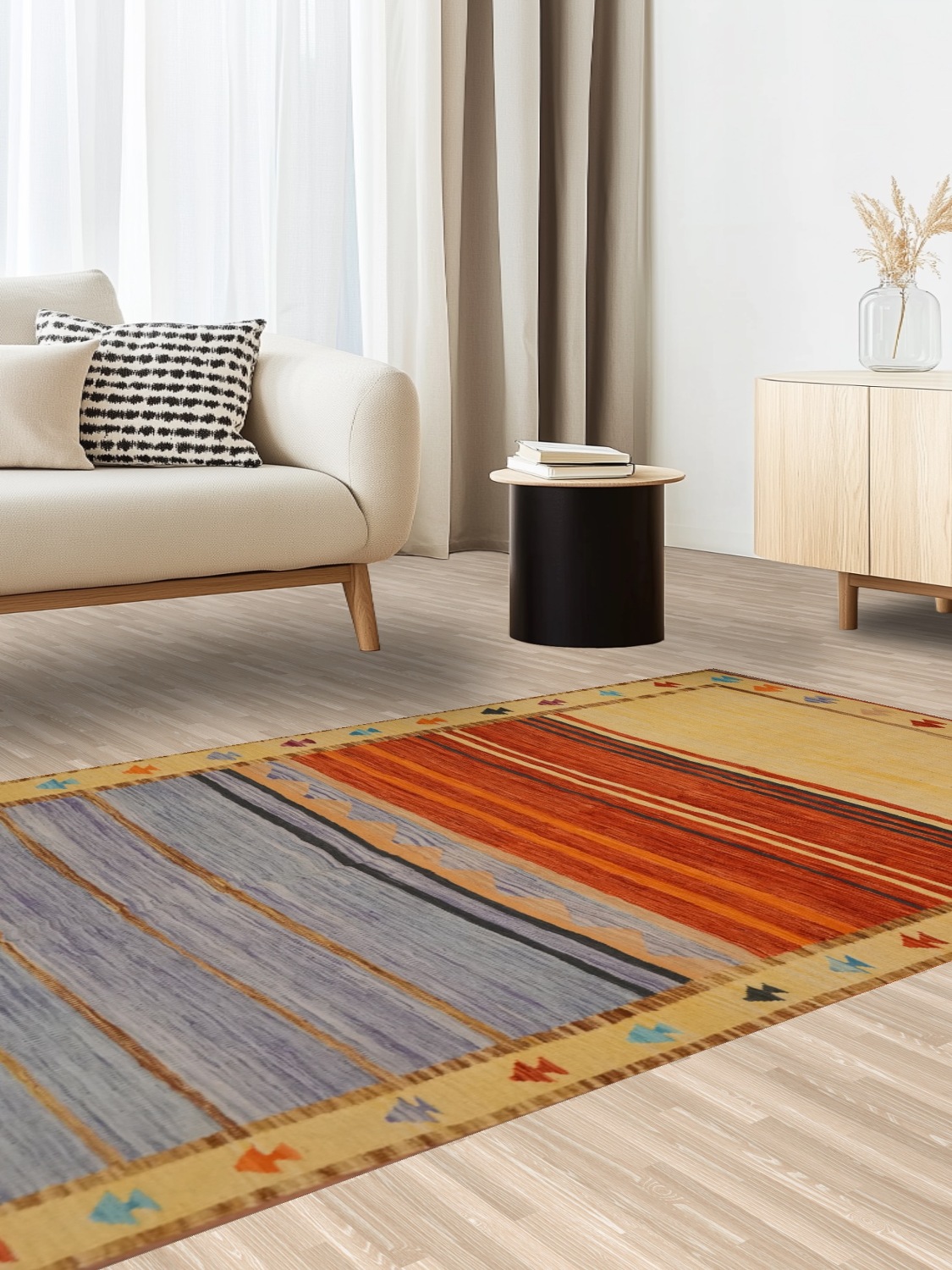 Elegant Handcrafted Kilim Room Size Area Rug 5x8