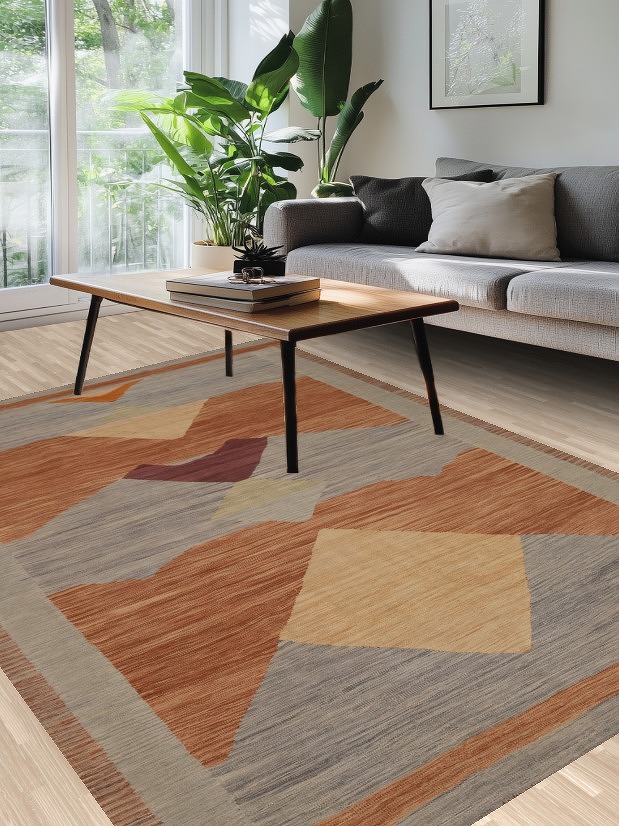 Wool Kilim Handwoven Area Rug 6x9