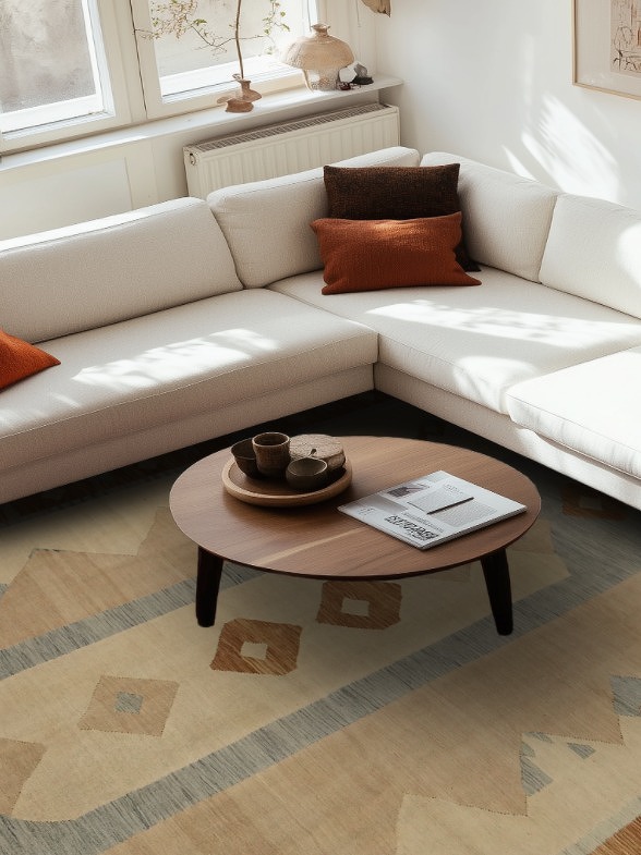 Earth Tones Kilim Geometric Area Rug 10x13