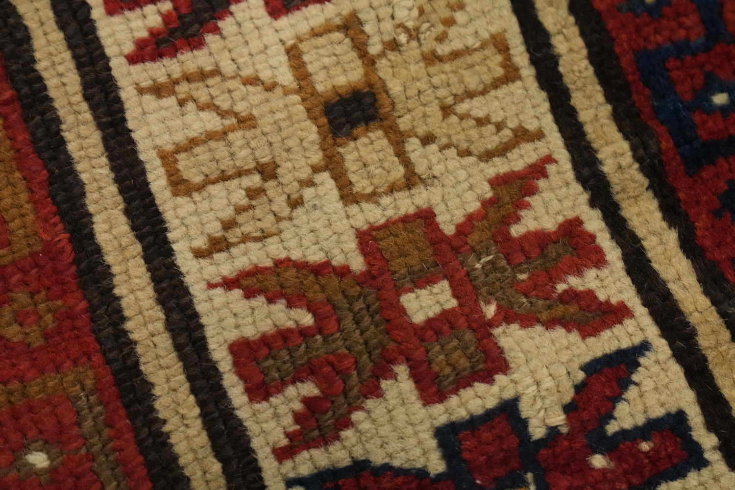Pre-1900 Antique Kazak Vegetable Dye Rug 4x5