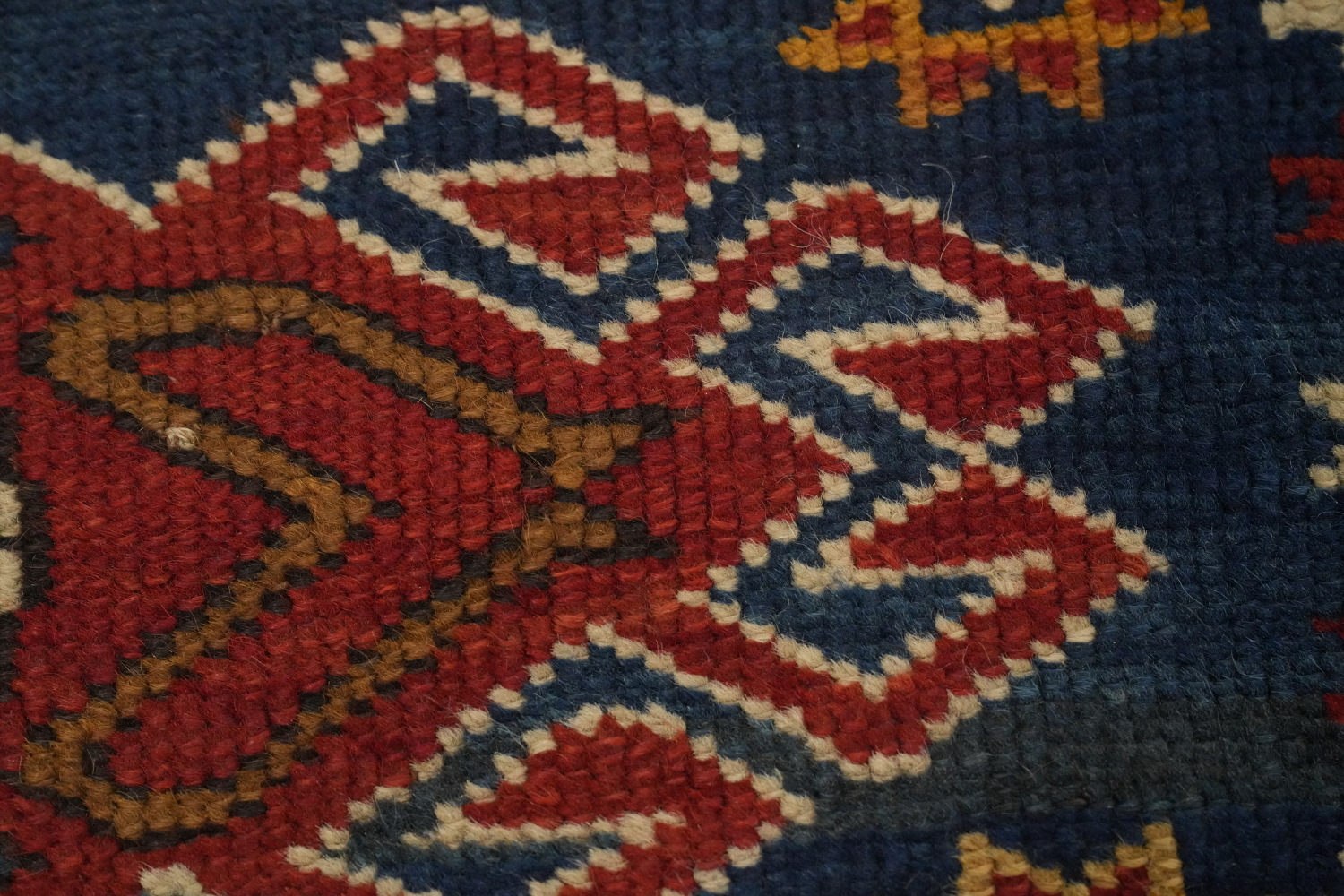 Pre-1900 Antique Kazak Vegetable Dye Rug 4x5
