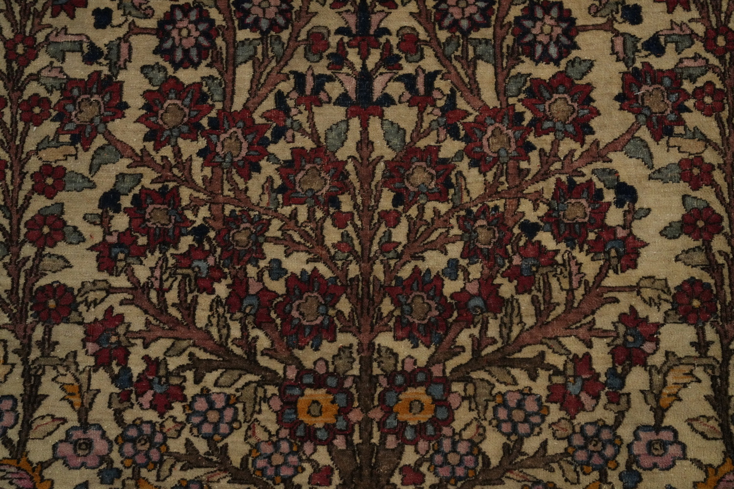 Pre-1900 Antique Isfahan Vegetable Dye Persian Rug 5x6